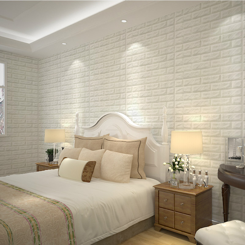 自粘墙纸创意电视背景墙砖纹壁纸3d立体墙贴客厅贴画卧室装饰贴纸