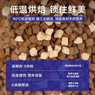【新品】鲜粮说乳鸽烘焙猫粮低温烘焙无谷冻干鲜肉发腮成幼猫粮