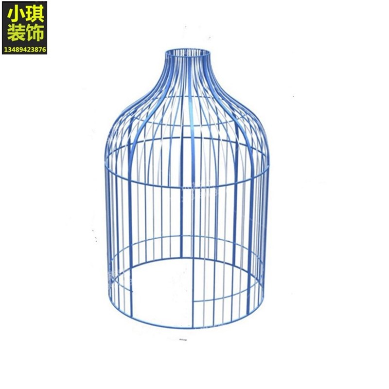 铁艺超大型鸟笼装饰摆设户外花园酒店商场火锅店超大号鸟笼卡座