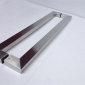 拉丝不锈钢方管拉手防滑加厚扶手白钢玻璃门拉手大门木门铁门把手
