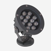 led户外照树灯防水圆形投光灯七彩花园广告射树灯插地景观庭院灯