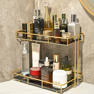 洁力神卫生间洗漱台面置物架浴室厕所轻奢桌面梳化妆用品收纳架子