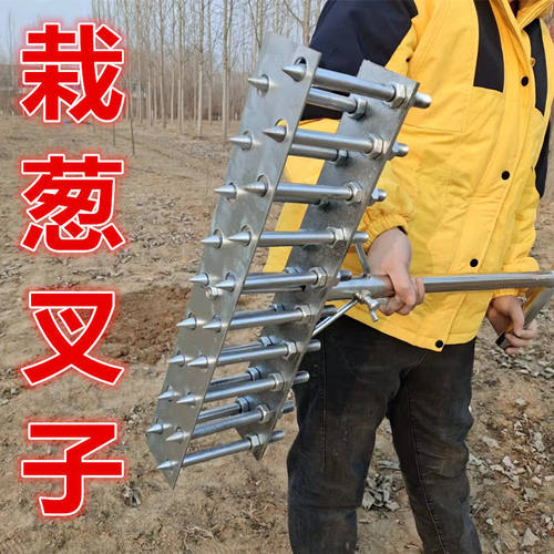栽葱插葱神器葱叉子扎眼器栽葱打孔器打孔双排栽葱打眼器打孔工具