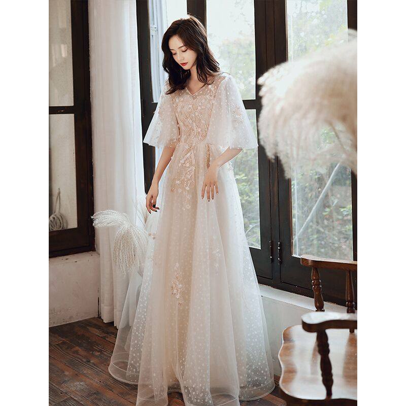 大码晚礼服女胖mm 显瘦2021新款宴会年会200斤加肥加大遮肚礼服裙