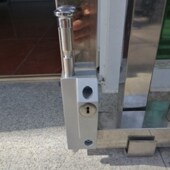 地插锁地弹簧落地锁地锁带旋钮有框门弹簧插销锁有宽门锁自动门锁