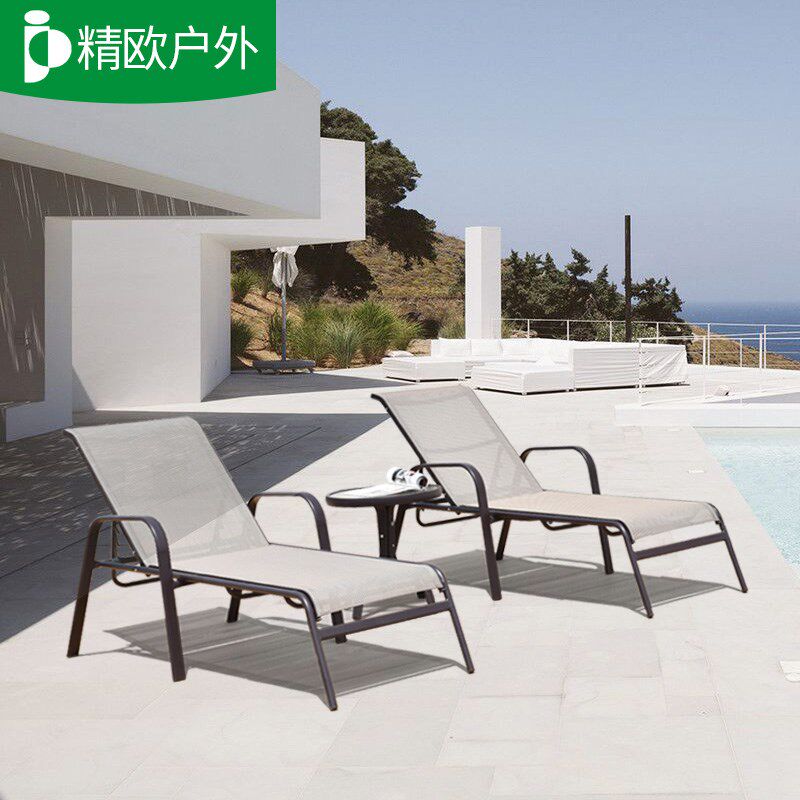 精欧户外沙滩椅露天躺椅创意床家用休闲懒人椅阳台午休椅户外躺床