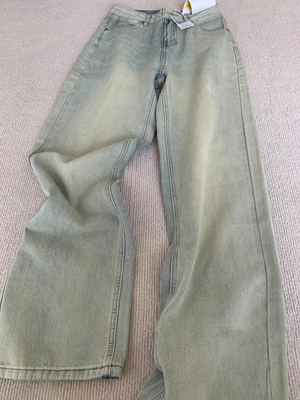 浅色牛仔裤男美式复古宽松阔腿