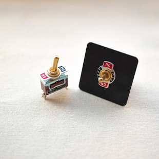 实心黄铜开关复古手柄2档2脚3档6脚复位钮子汽车玻璃升降台灯装修