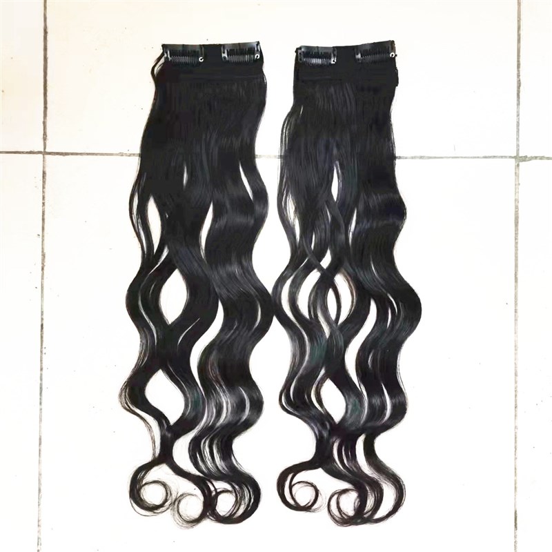 卷发片真发羊毛卷大波浪长卷发接发片无痕接发真人发丝真头发逼真