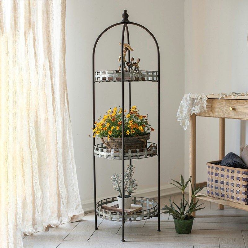 铁艺多层花架置物架客厅阳台绿萝多肉花盆圆形储物架落地式展示架,鲜花速递/花卉仿真/绿植园艺,花架,淘宝优惠券,粉丝福利购,淘宝优惠卷