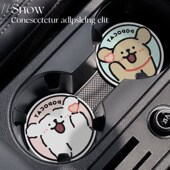 咖啡杯垫吸水小狗圆形杯垫子可爱餐垫隔热垫茶杯垫车内装 饰用品