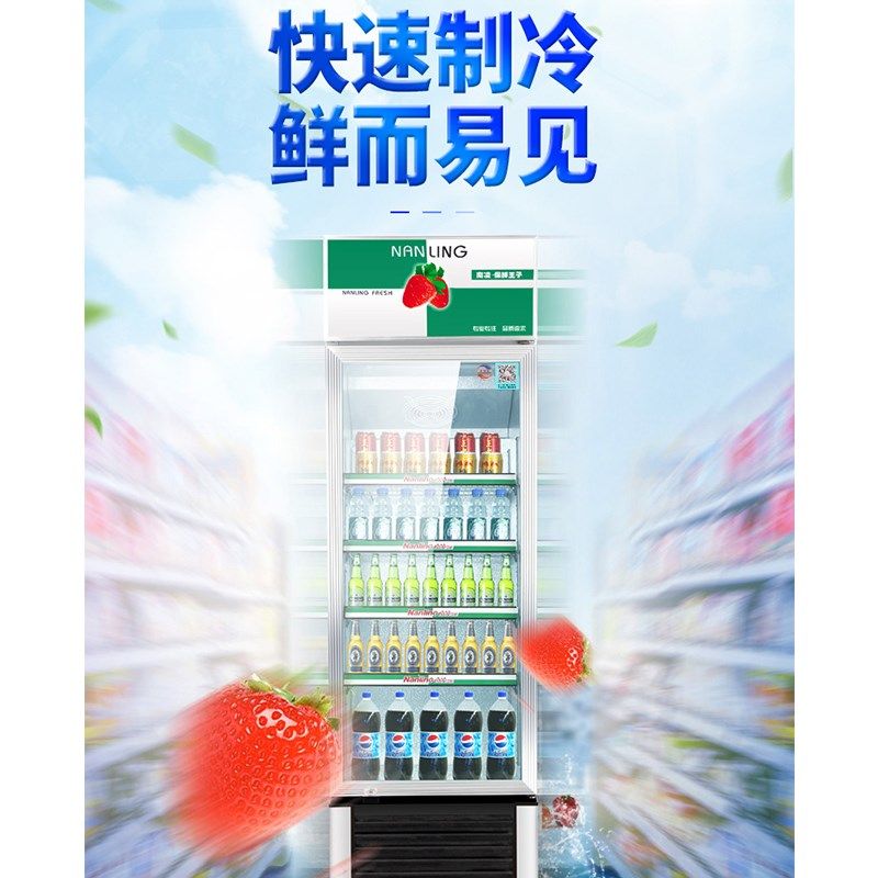 南凌立式玻璃门展示柜冷藏冰柜保鲜冰箱商用冷柜直风冷饮料柜饮品,厨房电器,展示柜,淘宝优惠券,粉丝福利购,淘宝优惠卷