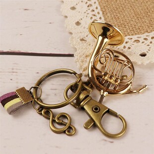 萨克斯小号圆号长号钥匙扣包包挂件情侣男女创意装 饰圣诞节礼物