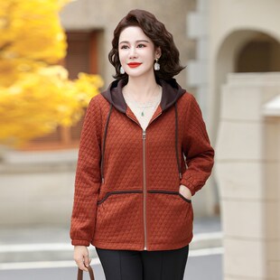 外套2024新款 上衣洋气风衣短款 中老年时尚 大码 女装 50多岁妈妈秋装