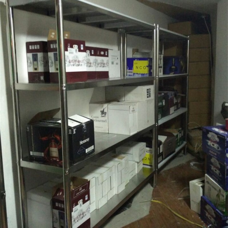 304不锈钢货架3层置物架微波炉架收纳架阳台花架落地烤箱架包邮