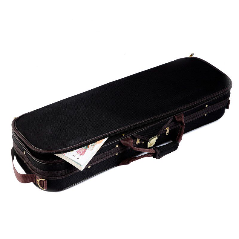 高档轻提双肩背抗压防水小提琴盒子4/4带湿度计背带遮琴布包邮