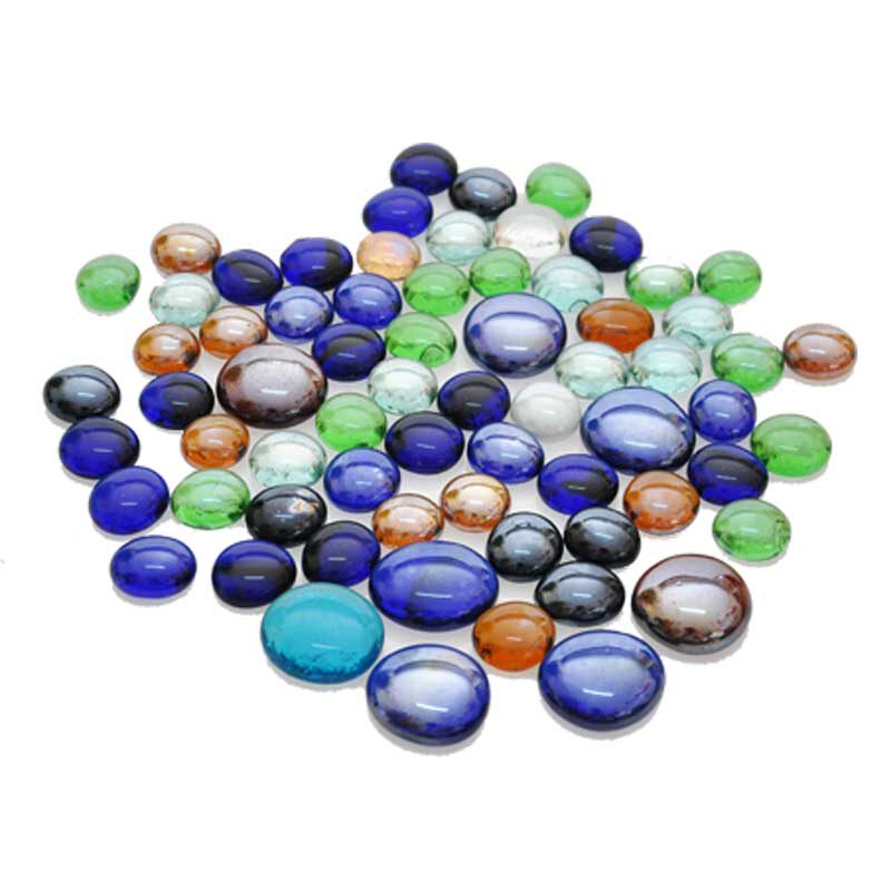 扁珠造景玻璃瓶鹅卵石雨花石阳台彩色小石子水培五彩石头鱼缸装饰