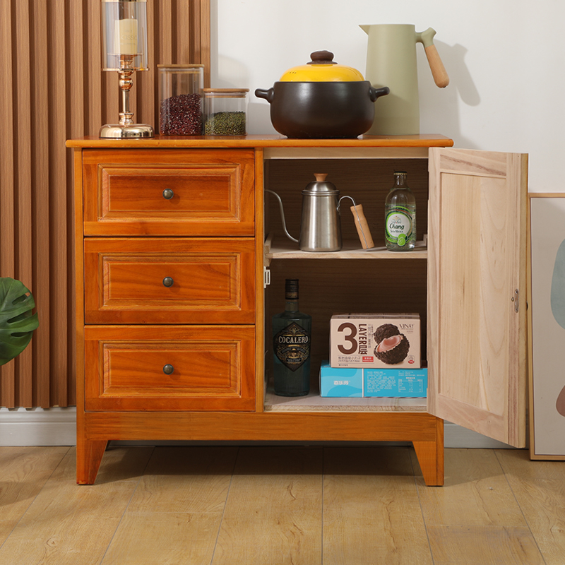 斗柜纯实木收纳储物柜美式家用客厅卧室小柜子餐边柜床边柜三斗柜