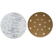 通用费斯拓6寸9孔17孔干磨砂纸片植绒圆形盘气动打磨抛光神器黄砂