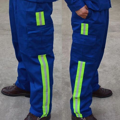 夏季环卫清洁工反光条裤子天蓝色裤子干活工人保洁公路养护劳保裤