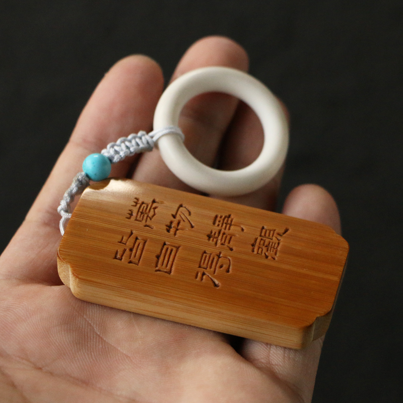 十几年玉竹老料纯手工精工镜面打磨邱书文本工雕刻手牌文玩把件竹