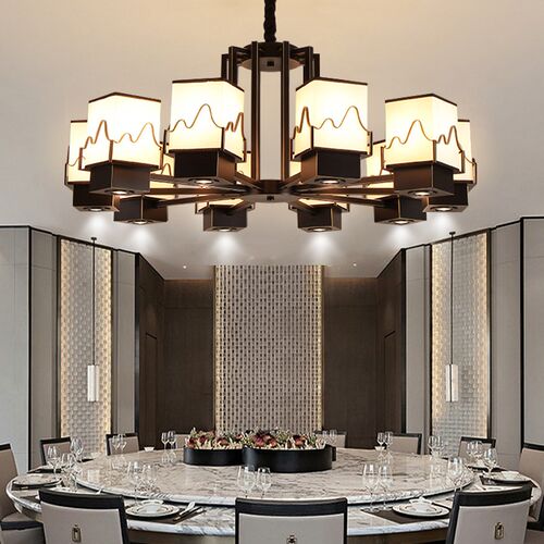 新中式包厢吊灯酒店大堂酒楼宴会厅灯具菜馆餐饮店包房大餐厅吊灯