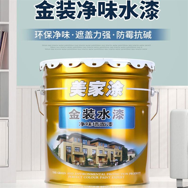 水泥墙白色室内外油漆净味不掉粉乳胶漆室内防水地下室涂料水泥墙