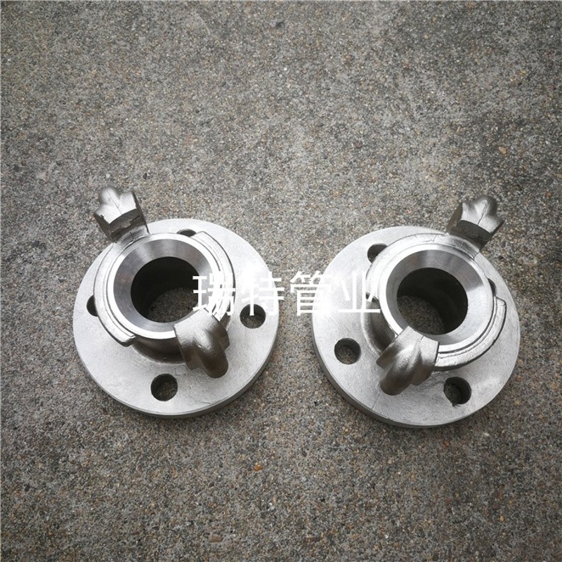 不锈钢304槽罐车法兰羊角快速接头316低温液氮液氧软管连接器DN25