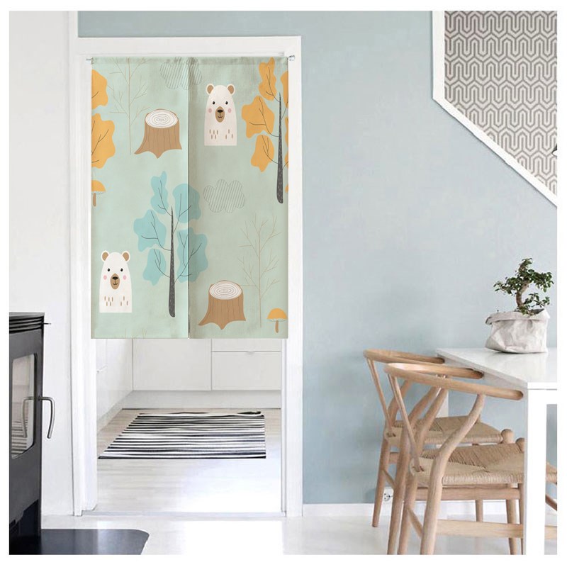 软妹门帘隔断帘短帘可爱少女卧室书架装饰结婚房公主房遮挡风免打