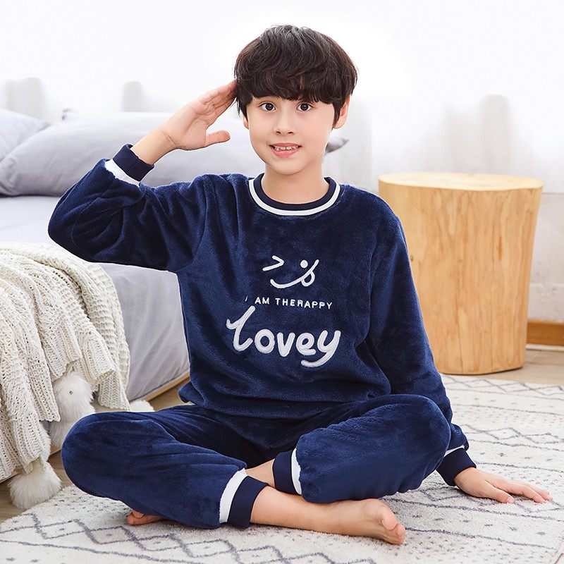 儿童睡衣男童秋冬季法兰绒加厚款珊瑚绒中大童男孩保暖家居服套装,童装/婴儿装/亲子装,家居服套装,淘宝优惠券,粉丝福利购,淘宝优惠卷