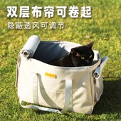 猫包外出便携夏天折叠猫咪狗狗外出包单肩手提轻便帆布透气大容量