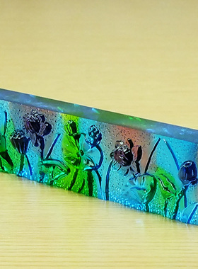 送退休老师礼物同学聚会纪念品定制刻字恩师琉璃镇纸摆件莲花礼品