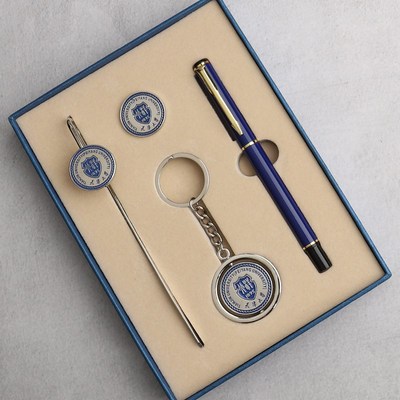 天津大学周边纪念品金属校徽书签钥匙扣笔套装学生用文创礼品定制