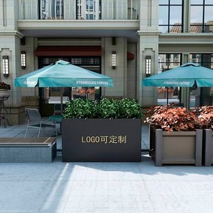 户外不锈钢铁艺镀锌板花箱种植箱室外摆隔断围栏广场庭院花坛花槽