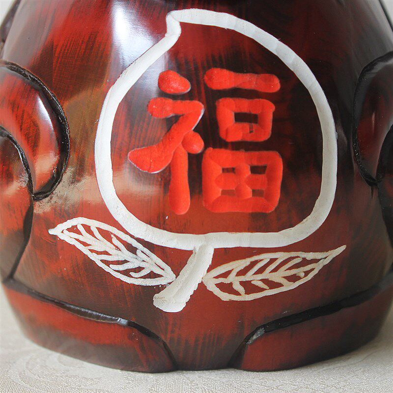 木雕家居创意装饰品客厅摆件储蓄罐创意十二生肖木制猴子存钱罐