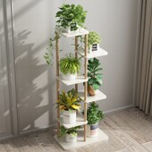 楠竹花架子实木多层室内落地客厅装 饰简约绿萝多肉花台花几置物架