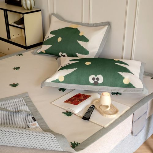 A类可爱卡通夏季凉感冰丝凉席三件套空调席可水洗折叠软席子床笠