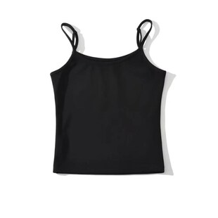 荧光绿色吊带背心女内搭纯棉夏季百搭肩带可调节露锁骨短款上衣女