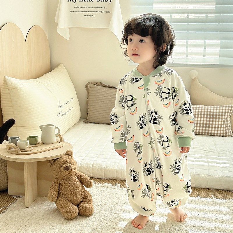 婴儿睡袋春秋款双层宝宝分腿家居服睡衣儿童保暖防踢被子四季通用,婴童用品,睡袋/防踢被,淘宝优惠券,粉丝福利购,淘宝优惠卷