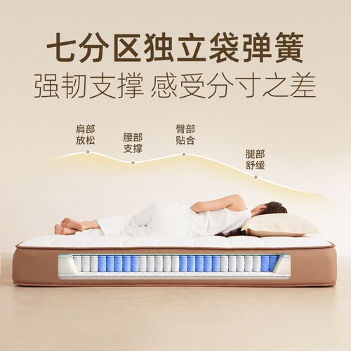 舒享nedenkev乳胶床垫席梦思独立弹簧家用偏硬儿童护脊双面用加厚