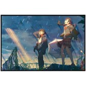 新海诚天气之子diy数字油画手工手绘颜料填充丙烯卡通动漫装 饰画