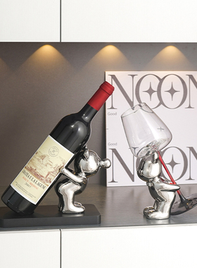 轻奢红酒架酒柜装饰品摆件餐边柜电视柜玄关客厅创意高档乔迁礼物