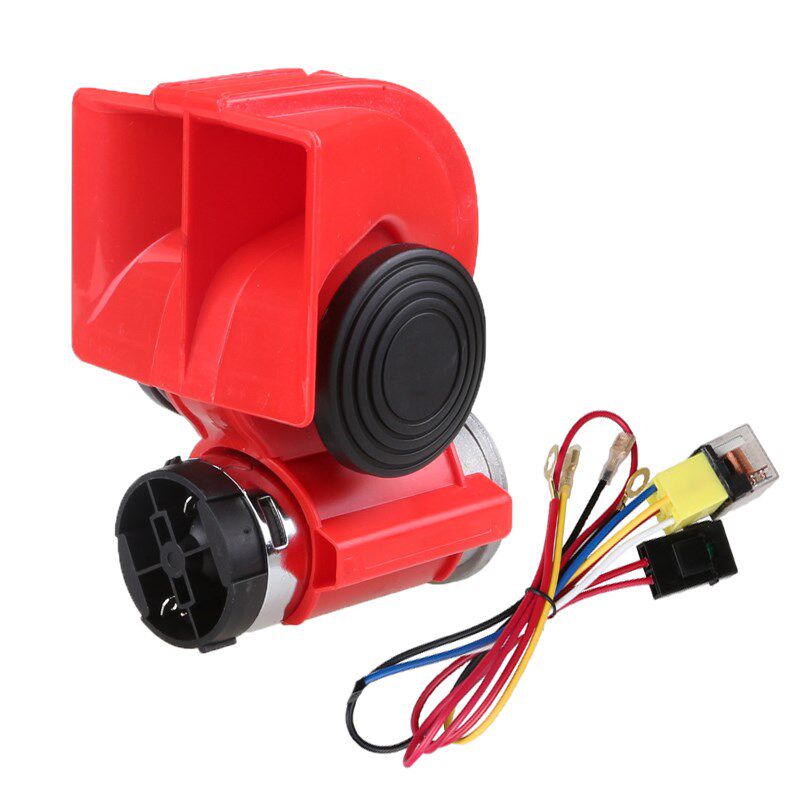 12V/24V汽车货车改装蜗牛双管长管超响气泵喇叭鸣笛喇叭电气喇叭