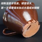 老式 擂钵家用满齿密纹带把送木棒擂槌湖南擂辣椒皮蛋米糊研磨器