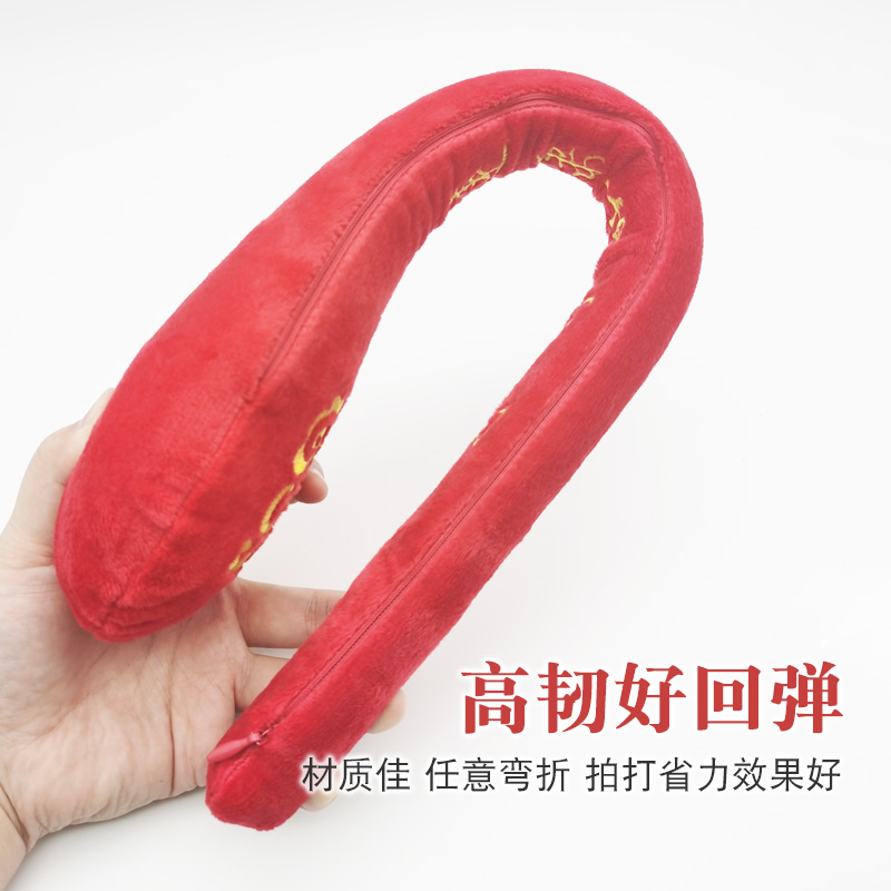 加长经络拍敲打锤老人锤拍背捶背器敲背按摩锤腿部养生锤布锤柔软