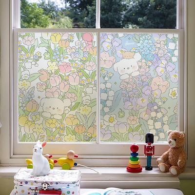 窗户磨砂玻璃贴纸透光不透明浴室卫生间窗花纸防走光防窥遮光贴膜