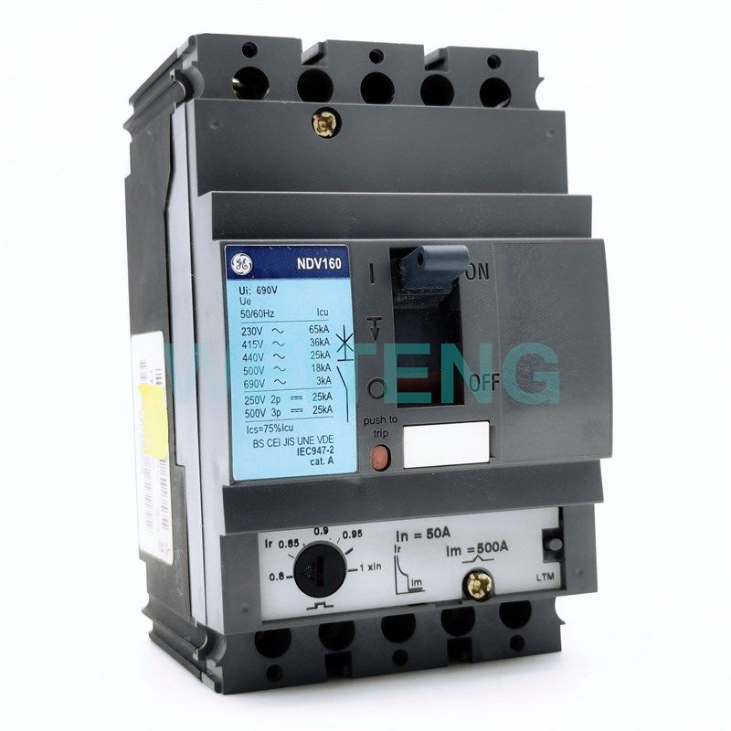 GE通用电气 NDV160 塑壳断路器440V-690V三相50A空气开关3P MCCB