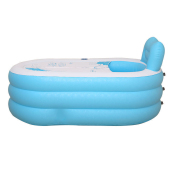 折叠浴缸充气浴池成人全身洗澡桶免安装 家用保温坐浴盆儿童游泳池