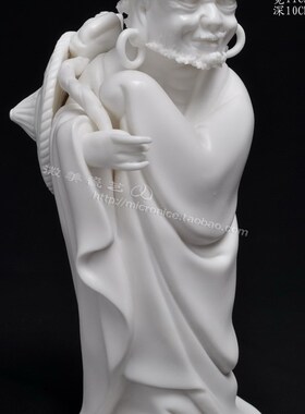 德化白瓷十八罗汉佛像18罗汉艺术品陶瓷装饰摆件收藏品陶瓷工艺品