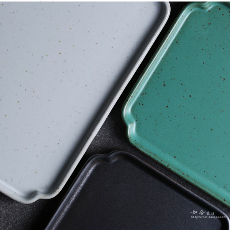 如合 迷你小巧干泡盘小壶承壶垫茶台茶盘茶海绿色白色黑色陶瓷
